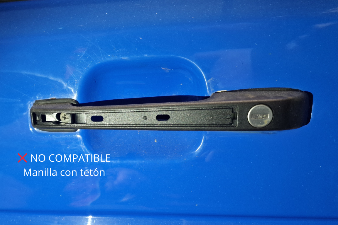 Ejemplo de manilla Golf MK2 con tetón no compatible